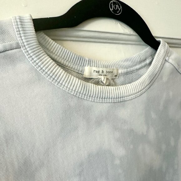Rag & Bone Tie Dye Sweatshirt Womens M Blue Crewneck Sweater Pullover City Cloud - Picture 3 of 5